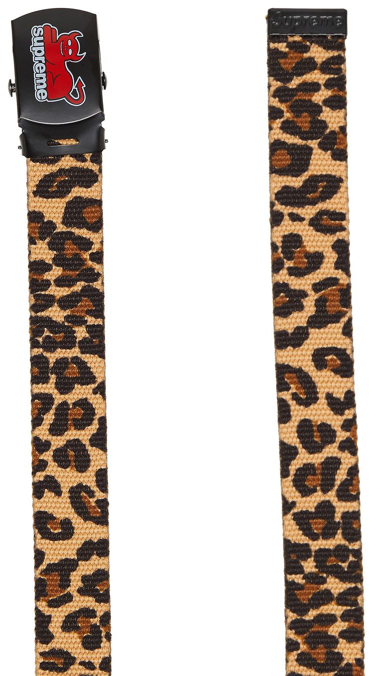 Supreme x Toy Machine Webbing Belt Leopard