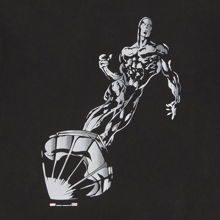 Kith x Marvel Silver Surfer Vintage Tee Black