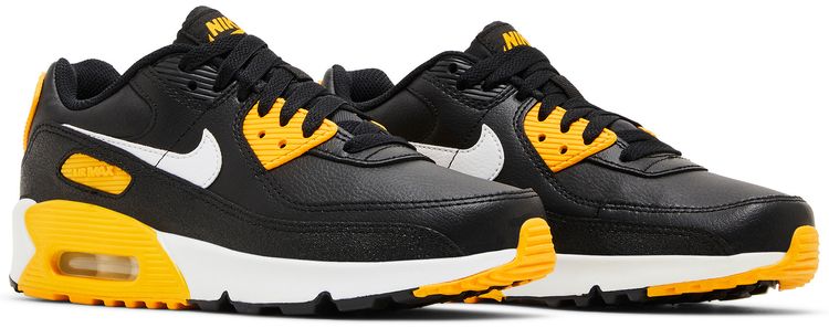 Nike Air Max 90 Leather GS Black University Gold