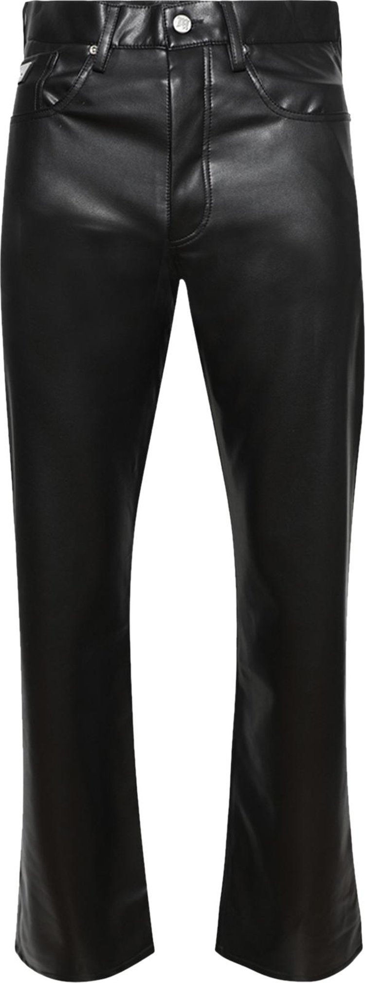 MISBHV Faux Leather Trousers Black