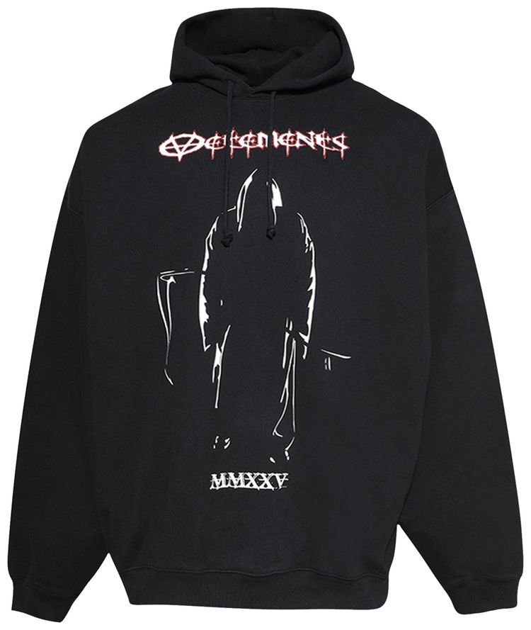 Vetements Logo Hoodie Black