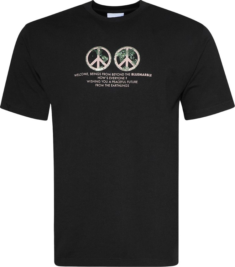 BLUEMARBLE Peace Corps T Shirt Jet BlackMatchstick Red