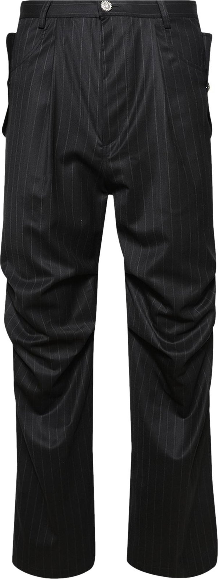 BLUEMARBLE Parachute Pants BlackGrey Pinstripes