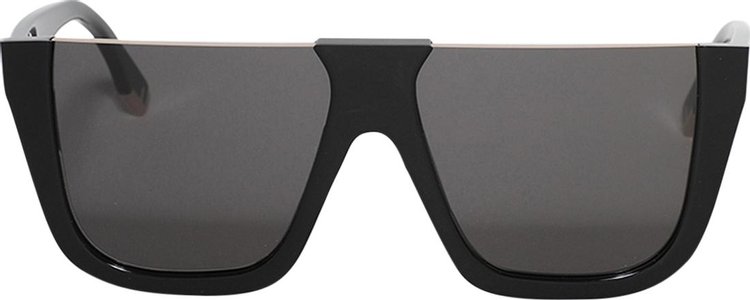 Fendi Square Sunglasses Shiny BlackSmoke