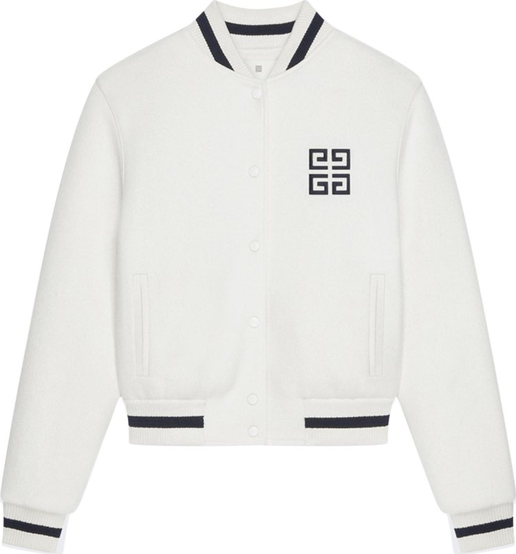 Givenchy Easy Fit Varsity Jacket White