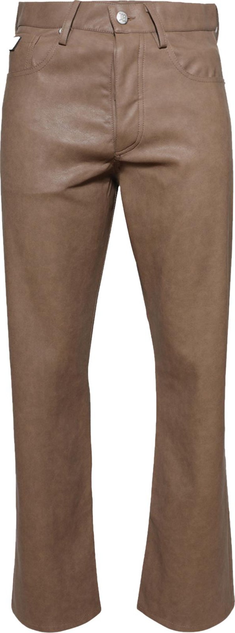 MISBHV Faux Leather Trousers Brown