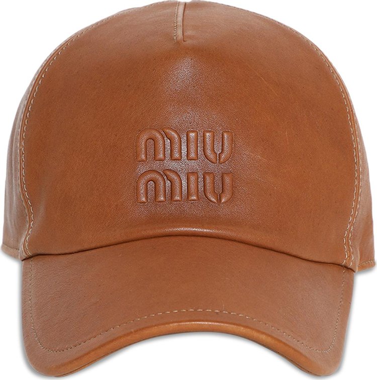 Miu Miu Denim Baseball Cap Caramel