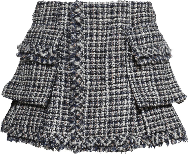 Sacai Tweed Shorts Off WhiteBlue