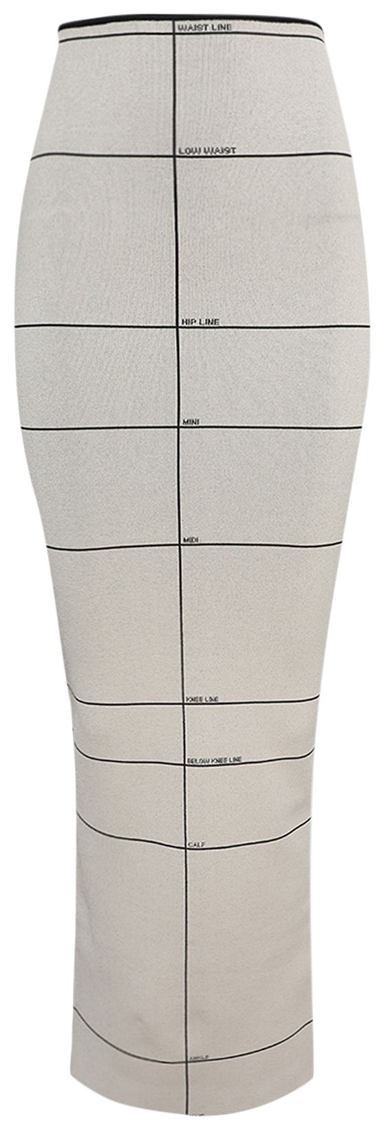 Vetements Mannequin Knitted Long Skirt Beige