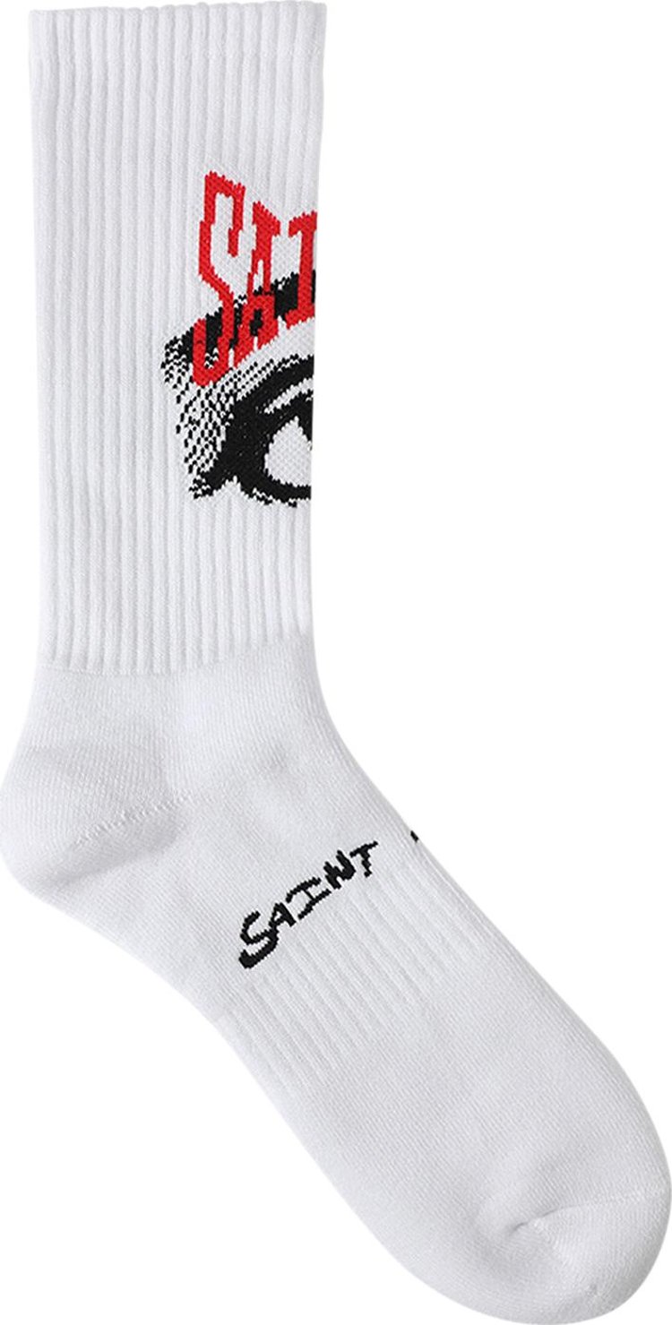 SAINT Mxxxxxx Eye Socks White