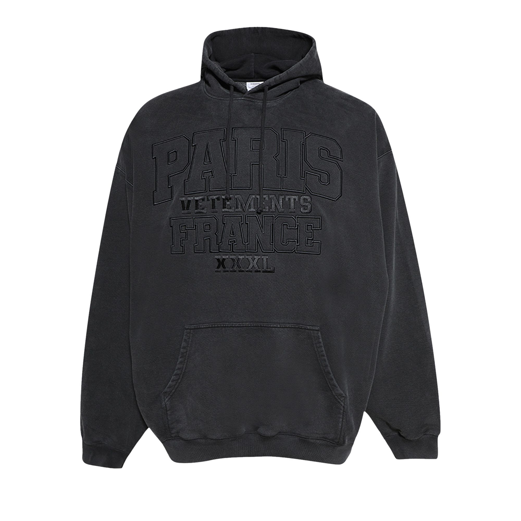 Buy Vetements Paris XXXL Hoodie Washed Black UA65HD550B WASH GOAT CA