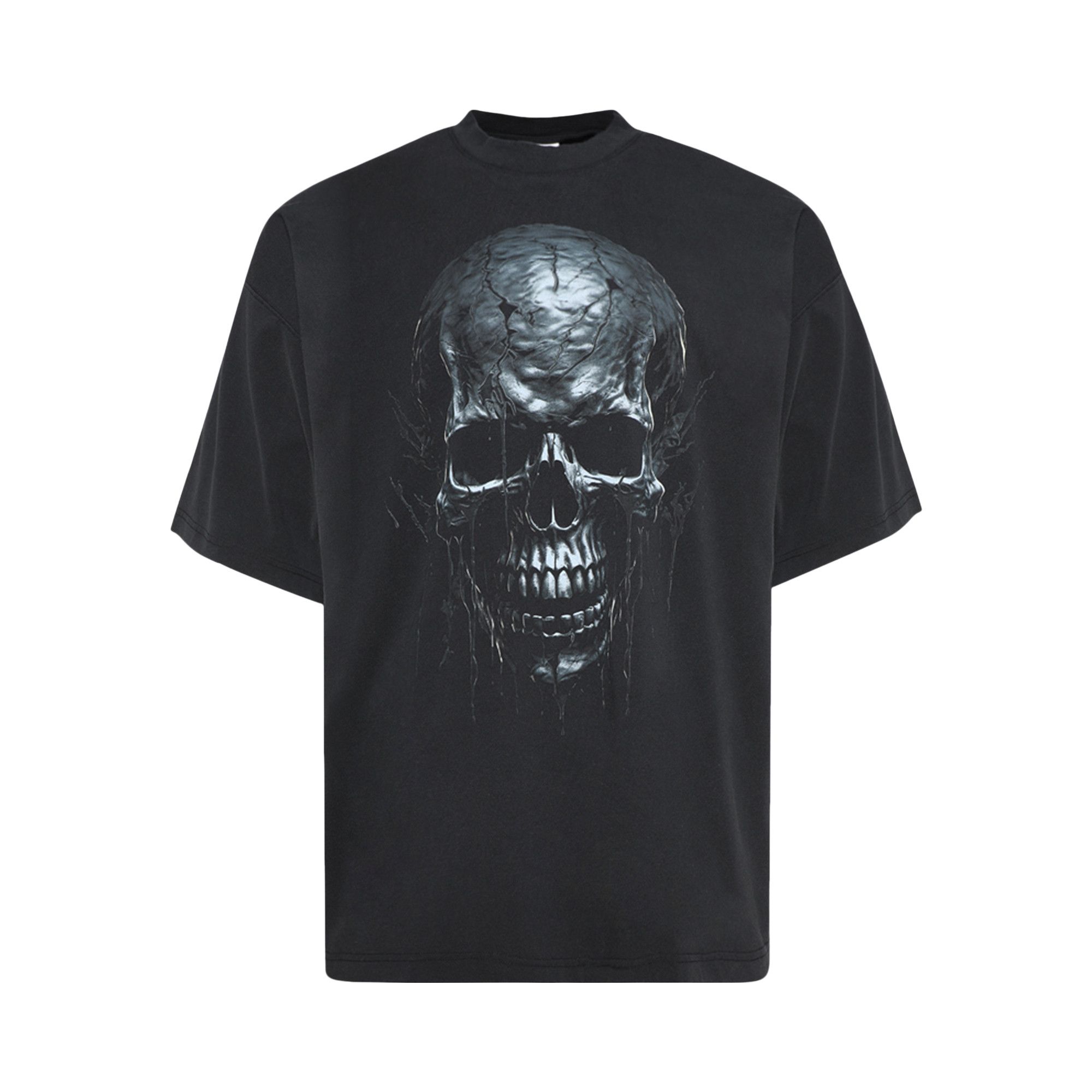 Buy Vetements Skull Metal T-Shirt 'Black' - UA65TR570B BLAC