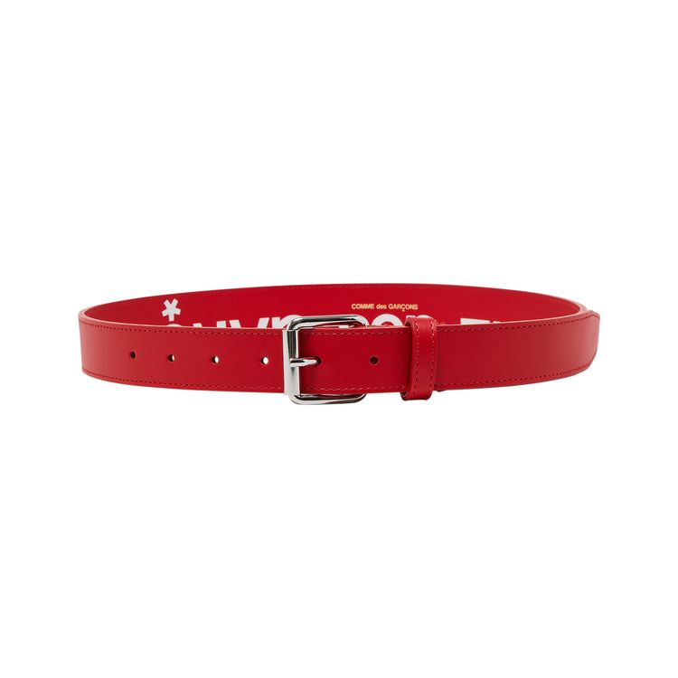 Comme des Garcons Huge Logo Belt Red