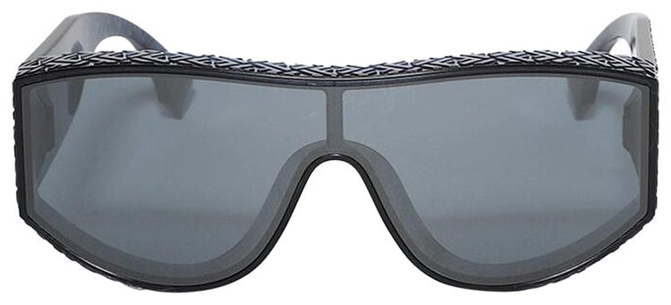 Fendi Lab Shield Sunglasses Shiny BlueBlu Mirror