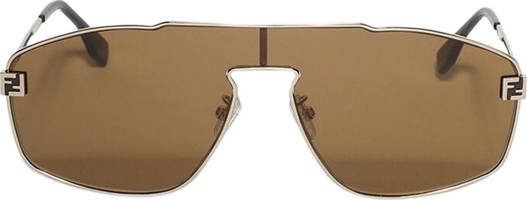 Fendi Shield Sunglasses GoldBrown