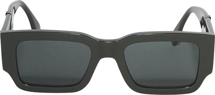 Fendi Square Sunglasses Shiny Dark GreenGreen