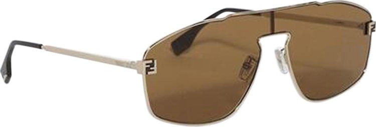 Fendi Shield Sunglasses GoldBrown