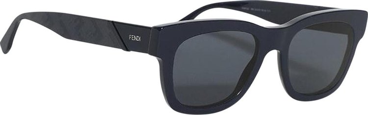 Fendi Square Sunglasses Shiny BlueSmoke