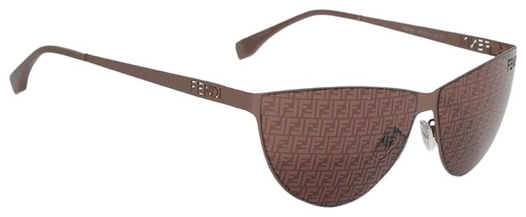 Fendi Cut Out Sunglasses Matte Dark BrownGradient Brown