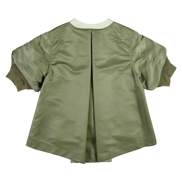 Sacai Nylon Twill Sponge Sweat Pullover IvoryLight Khaki