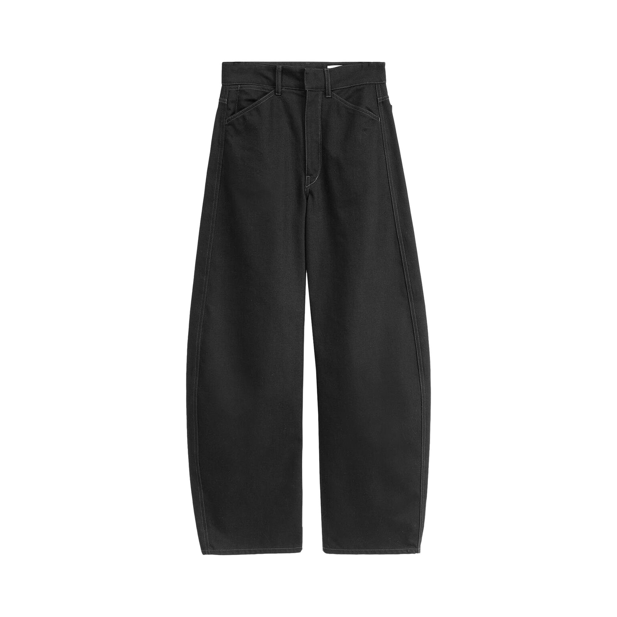 Buy Lemaire High Waisted Curved Pants 'Black' - PA1052
