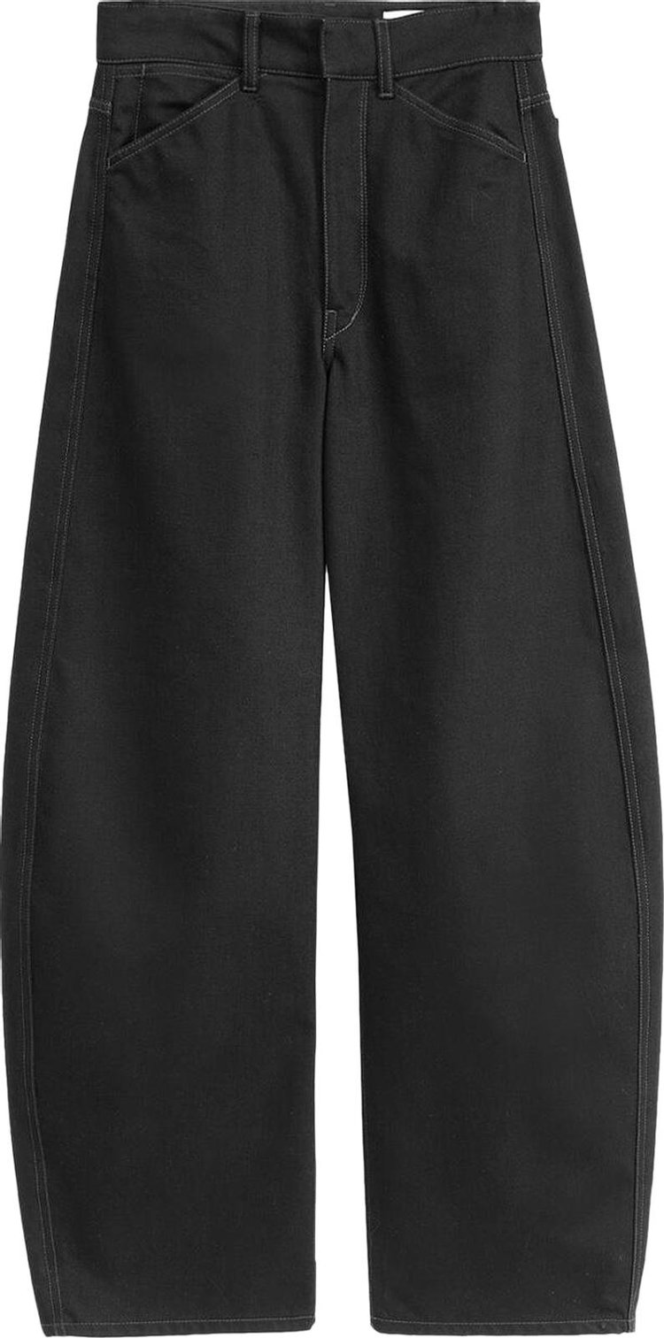 Lemaire High Waisted Curved Pants Black