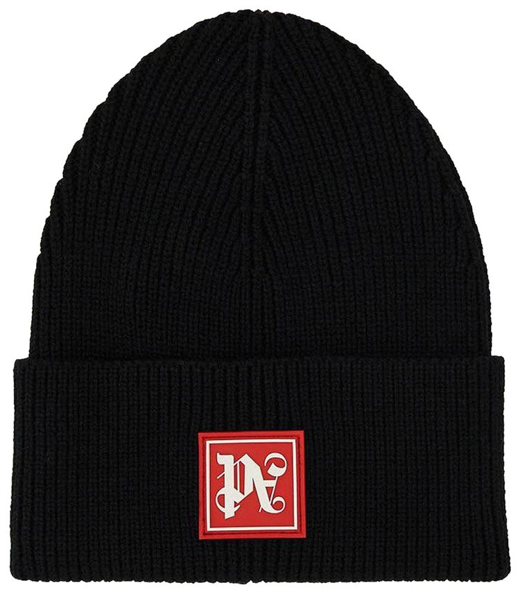 Palm Angels Monogram Ski Beanie BlackRed