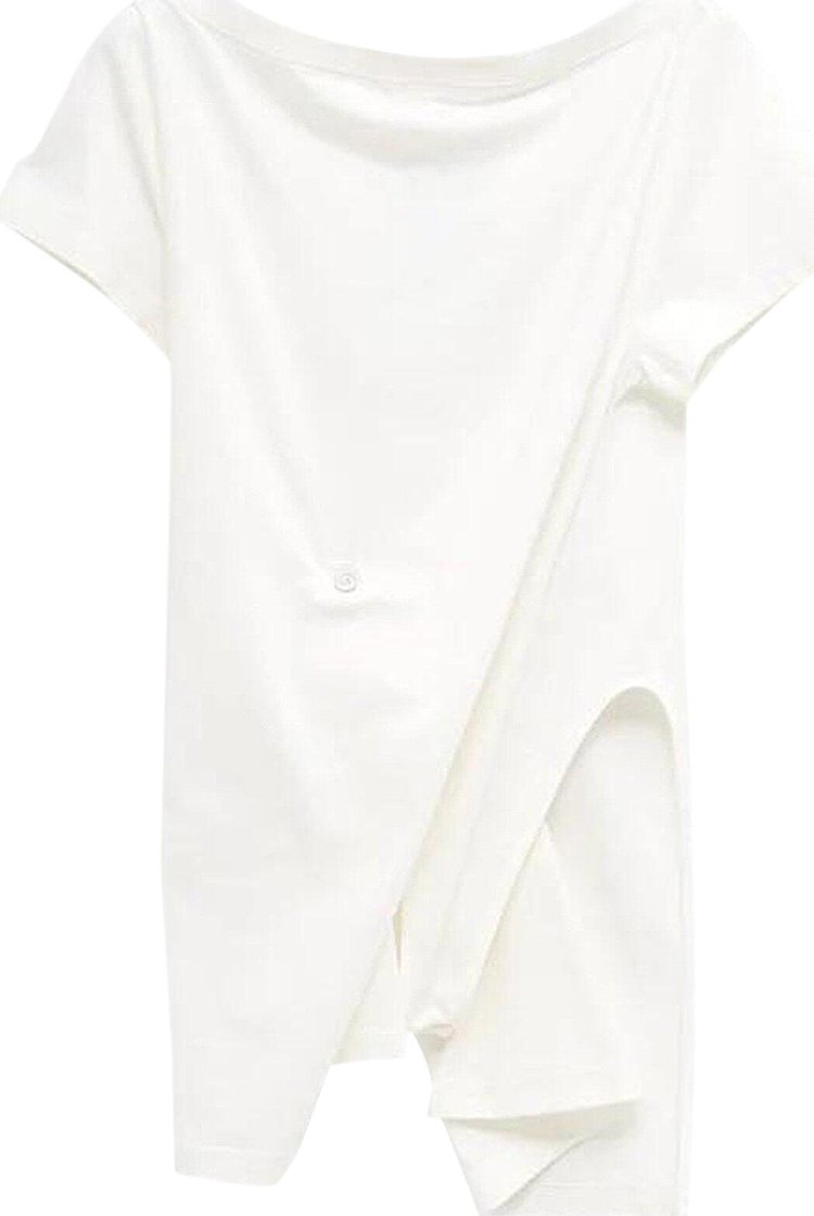 Courreges Boat Neck Body Mini Dress Heritage White