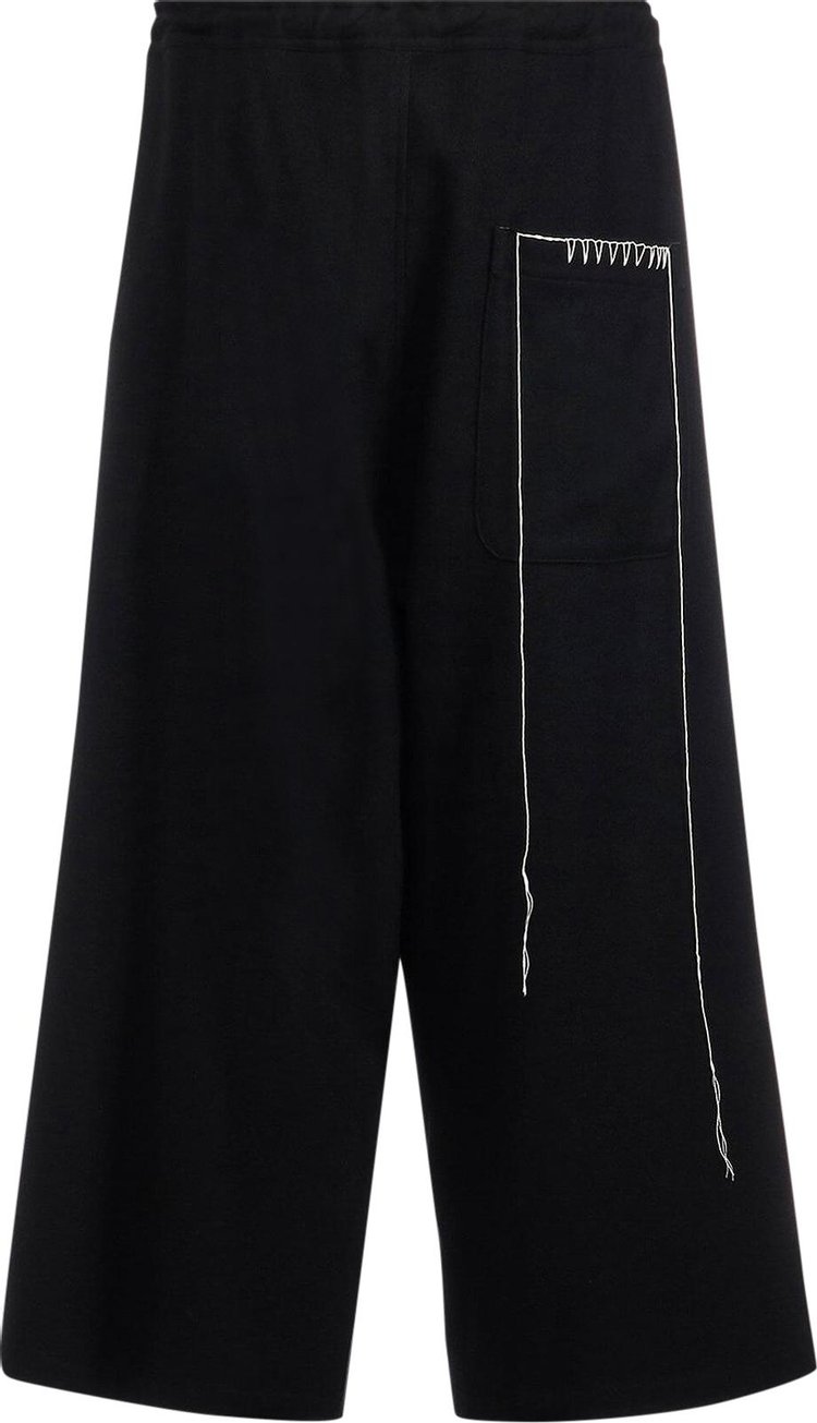 Ys Front Tuck Wide Pant Black