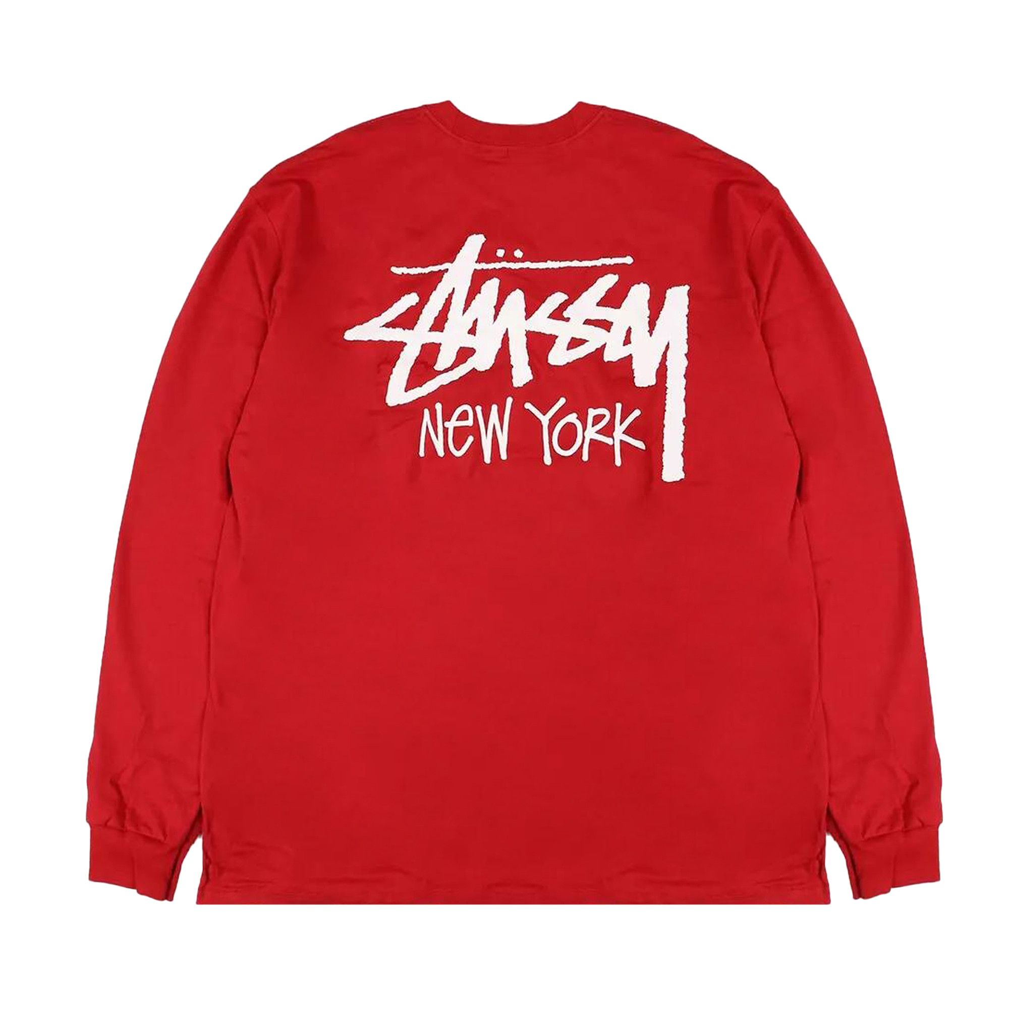 Buy Stussy Stock New York Long-Sleeve Tee 'Dark Red
