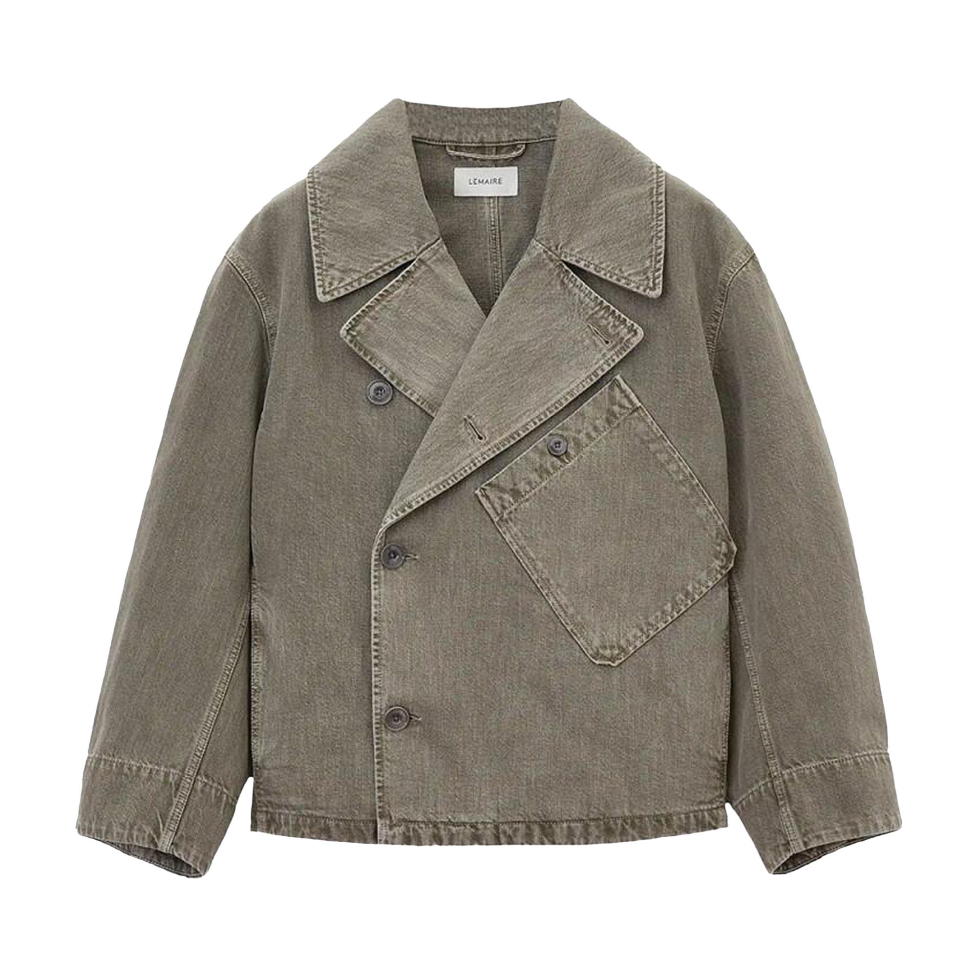 Buy Lemaire Dispatch Jacket 'Denim Snow Olive' - OW334