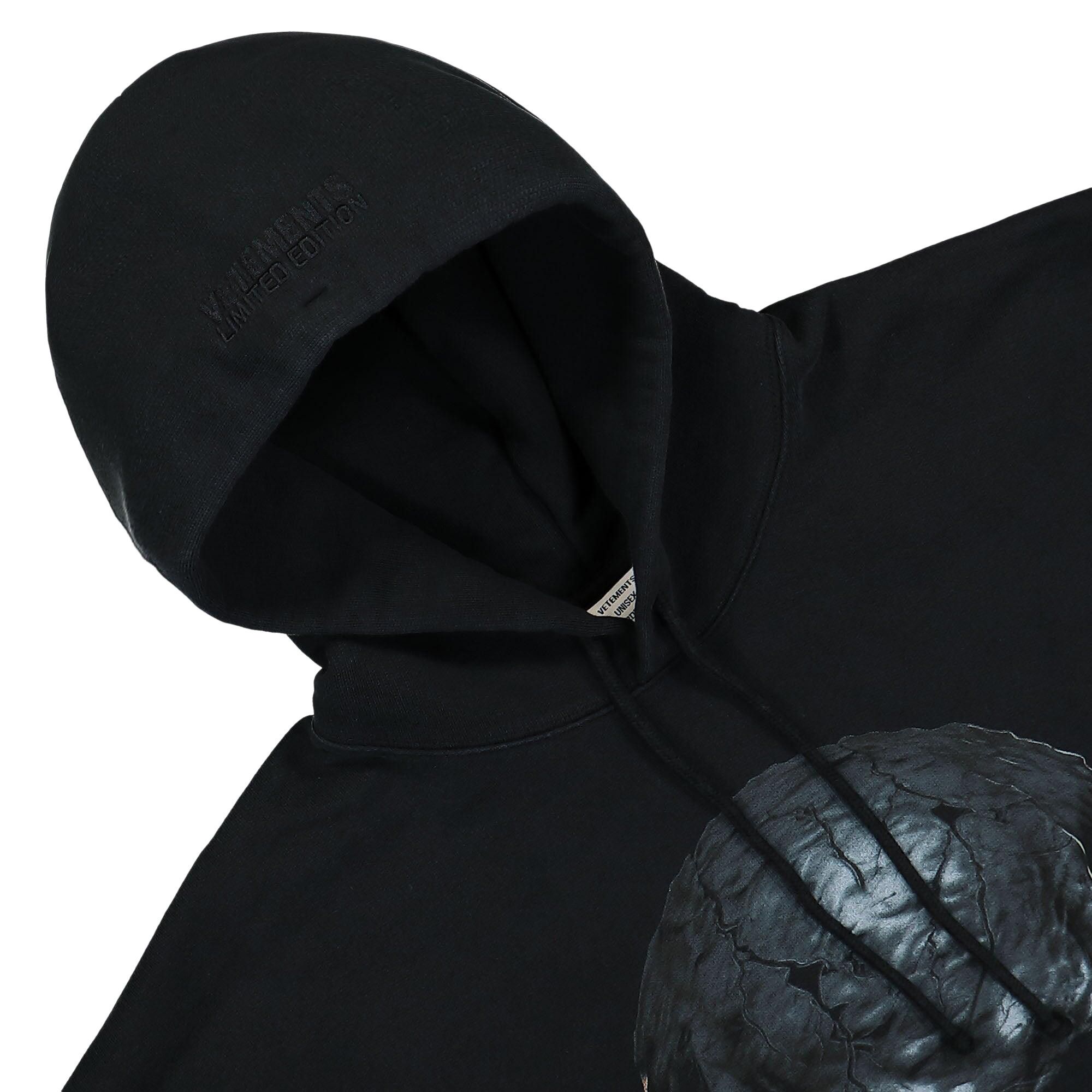 Buy Vetements Skull Metal Hoodie Black UA65HD570B BLAC GOAT