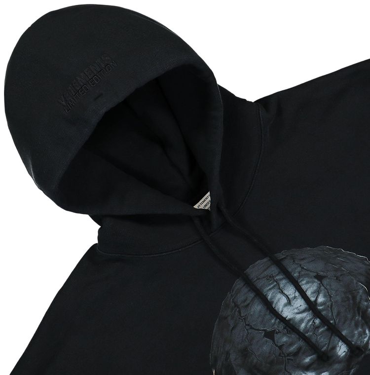 Vetements Skull Metal Hoodie Black