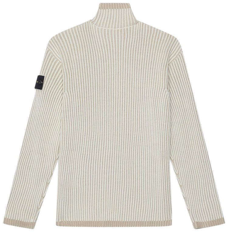 Stone Island Ribbed Sweater Natural