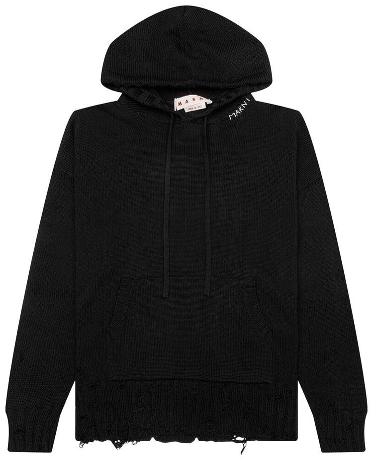 Marni Twist Crewneck Sweater Black