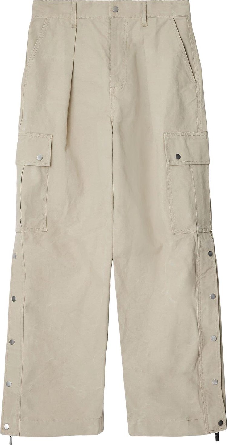 Burberry Wide Leg Cargo Trousers Plaster