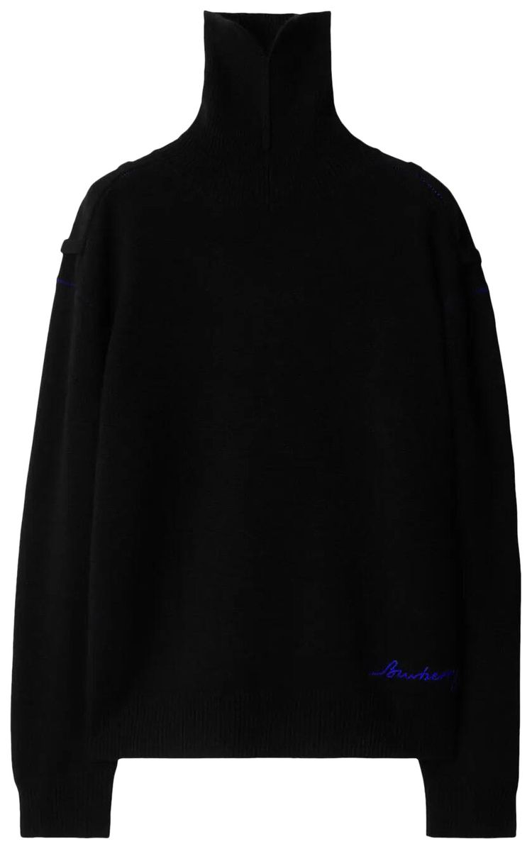 Burberry Wool Knit Turtleneck Black