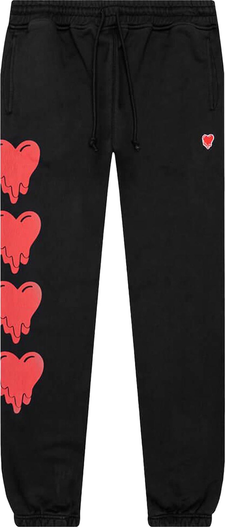 Emotionally Unavailable Heart Logo Sweatpants Black