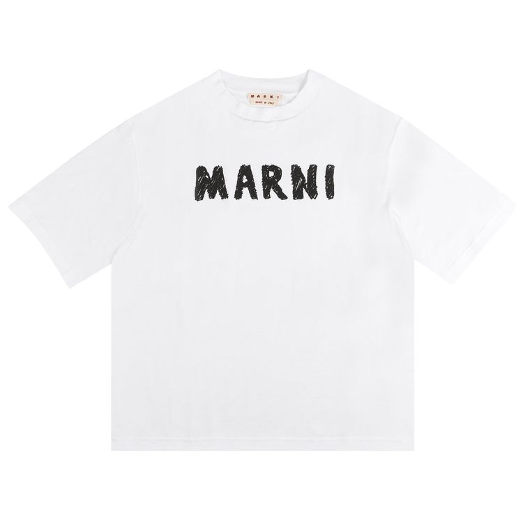 Marni Logo T Shirt Lily White