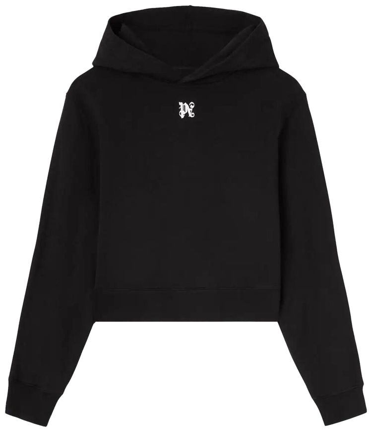 Palm Angels Wings Pencil Fitted Hoodie BlackWhite