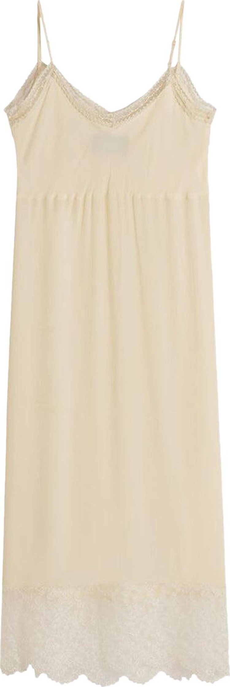 Simone Rocha Deep Lace Trim Slip Dress Ivory