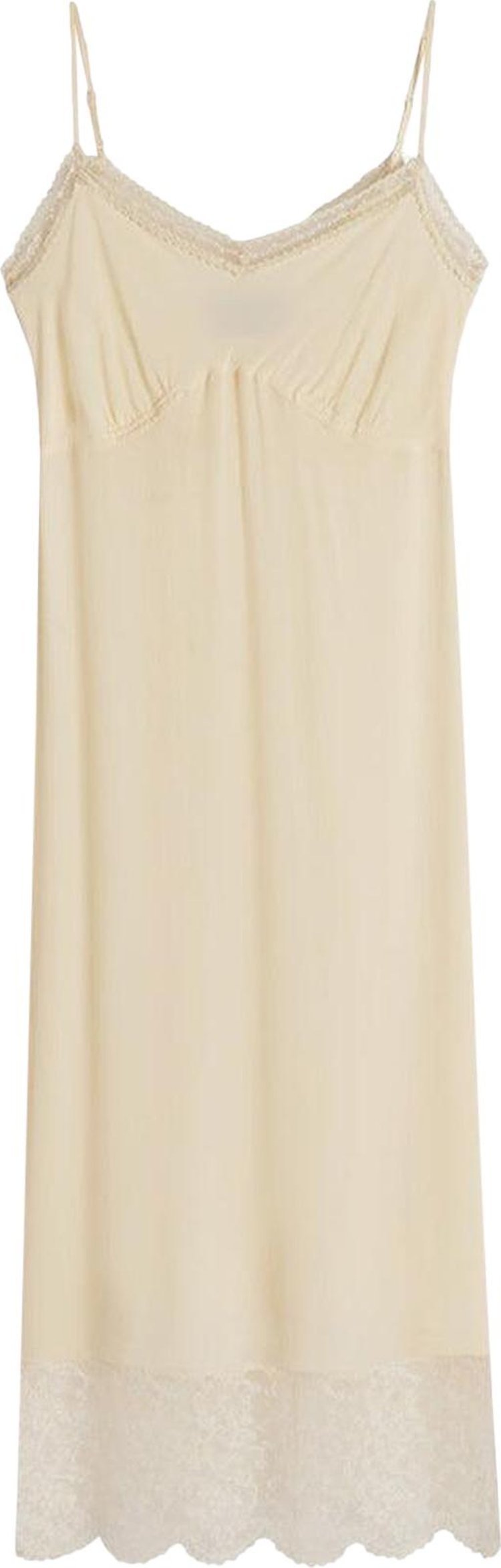 Simone Rocha Deep Lace Trim Slip Dress Ivory