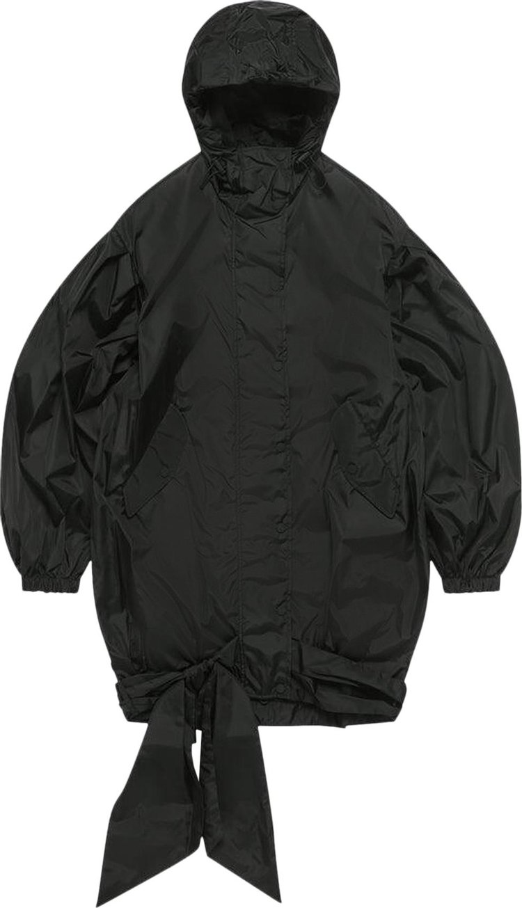 Simone Rocha Lightweight Bow Belt Bomber Jacket Black