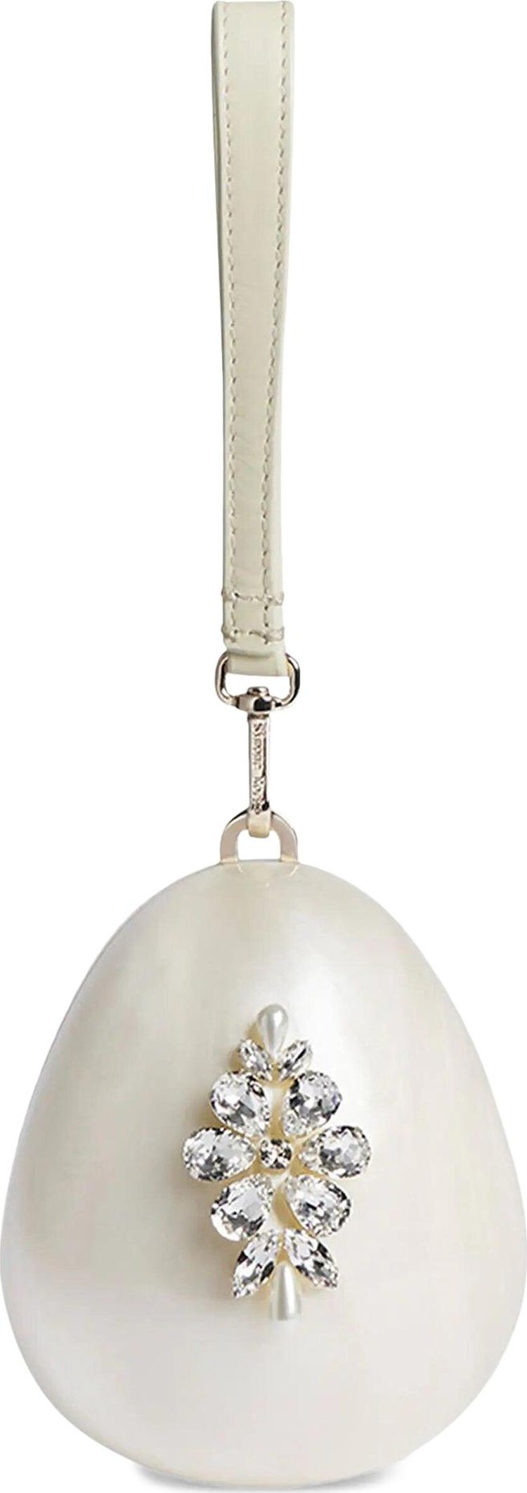 Simone Rocha Bell Charm Micro Pearl Egg Bag PearlClear