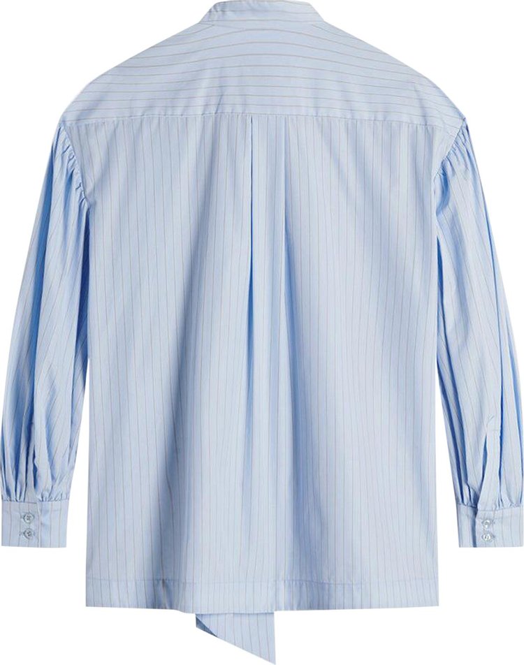 Simone Rocha Front Bow Puff Sleeve Shirt BlueBrown