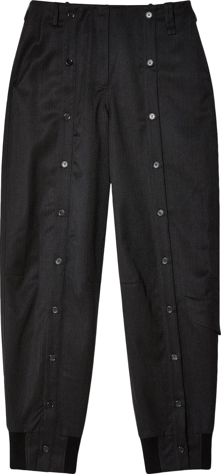 Simone Rocha Button Placket Trousers Black