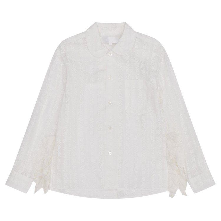 Tao Comme des Garcons Embroidery Blouse White