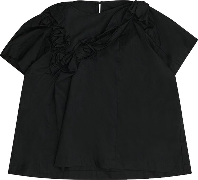 Tao Comme des Garcons Pleated Collar Blouse Black