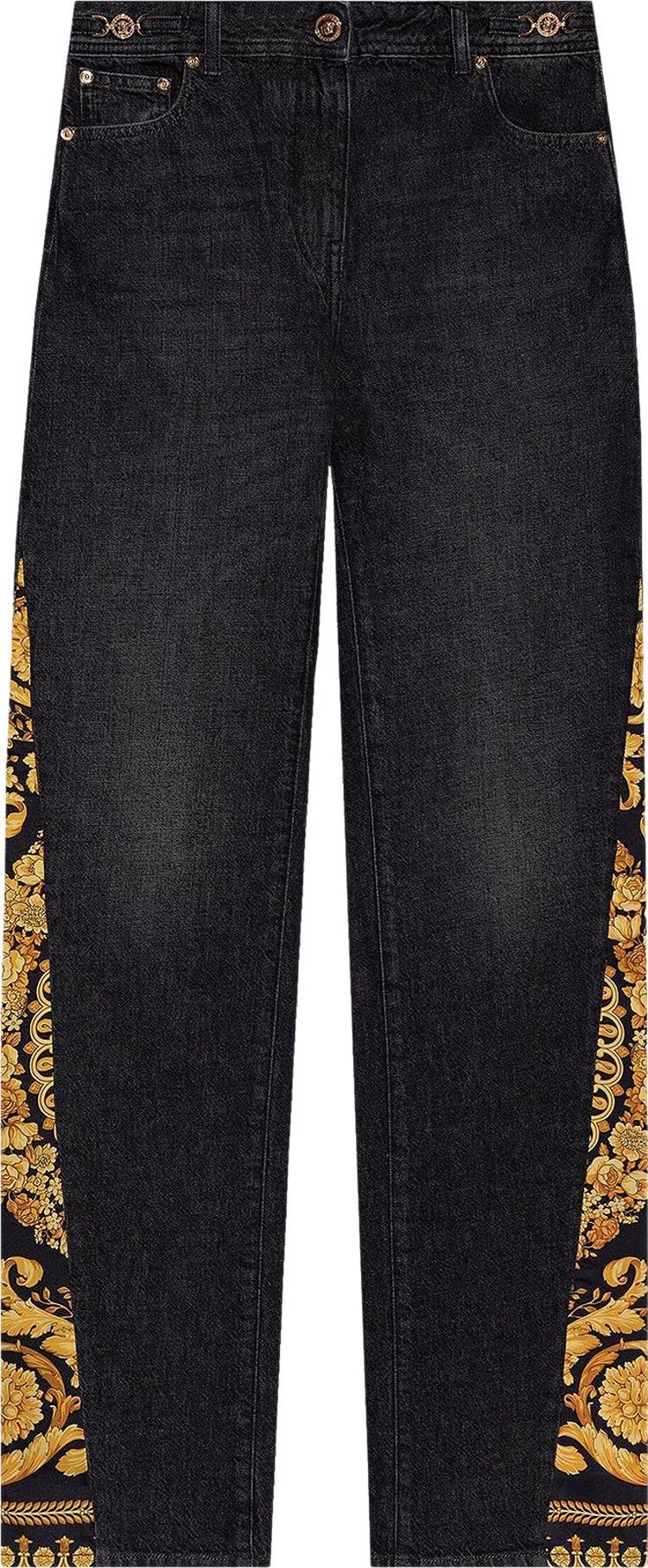 Versace Denim Pants BlackMulticolor