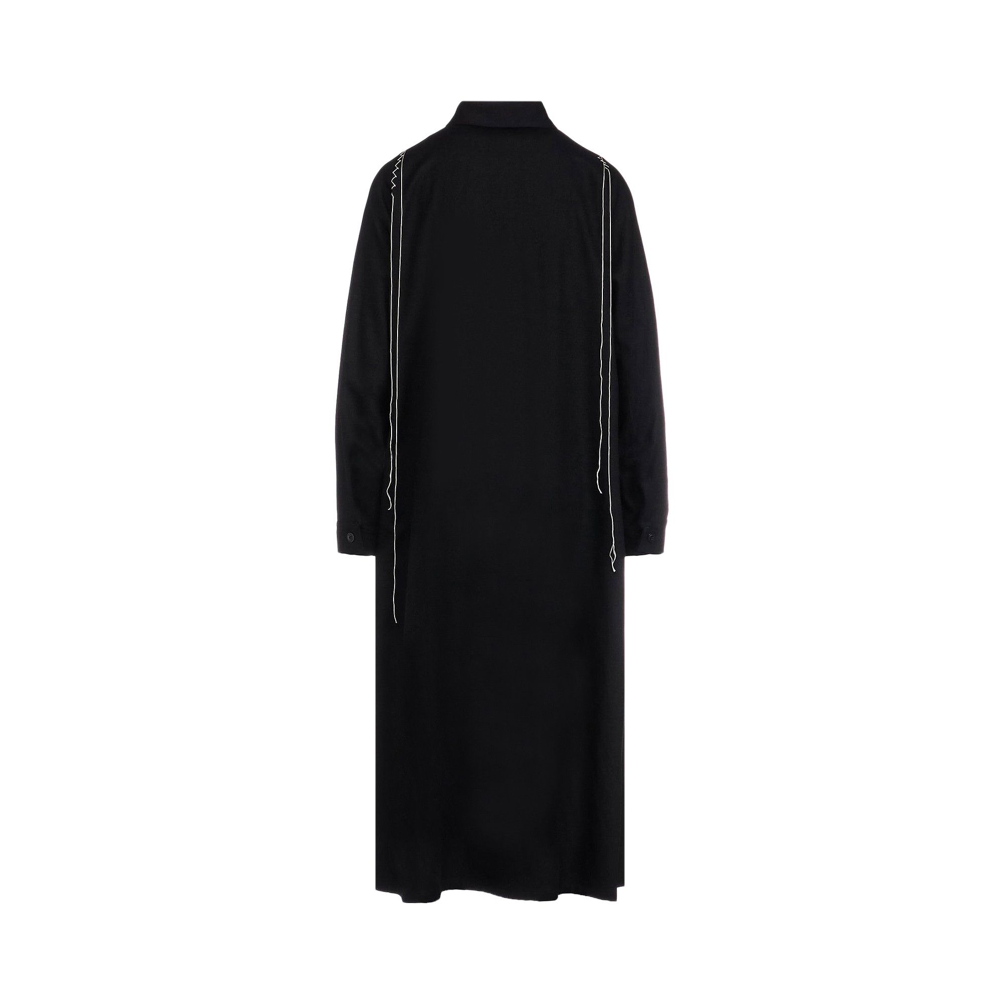 Size -1.5 Y's Flannel Hand Stitched Shirt Dress 'Black'